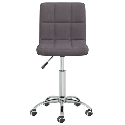 vidaXL Chaise de salle à manger pivotante en tissu taupe