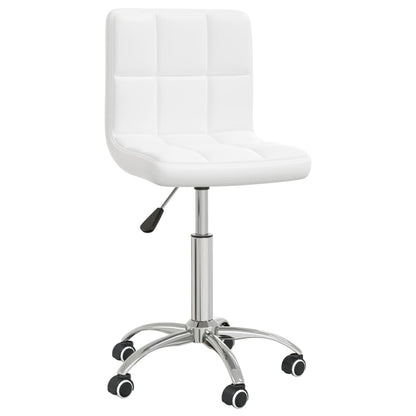 vidaXL Chaise de salle à manger pivotante Blanc Similicuir