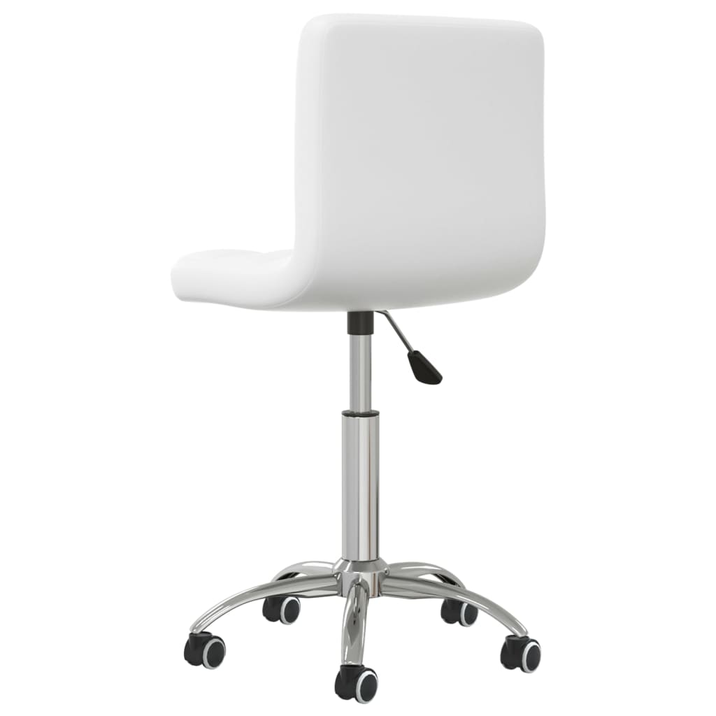 vidaXL Chaise de salle à manger pivotante Blanc Similicuir