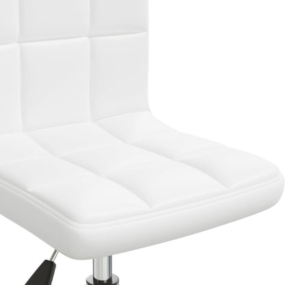 vidaXL Chaise de salle à manger pivotante Blanc Similicuir
