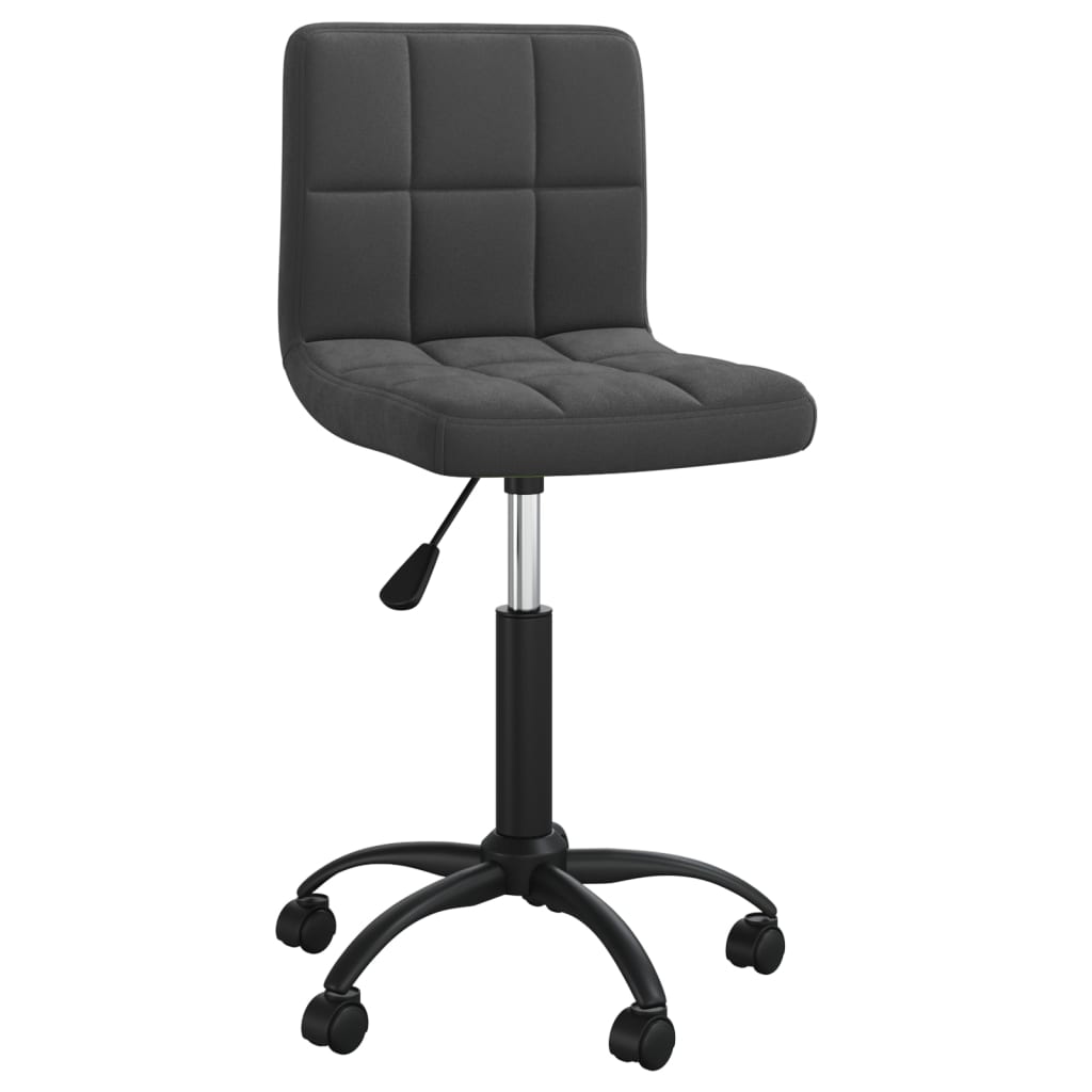 vidaXL Chaise de salle à manger pivotante velours noir
