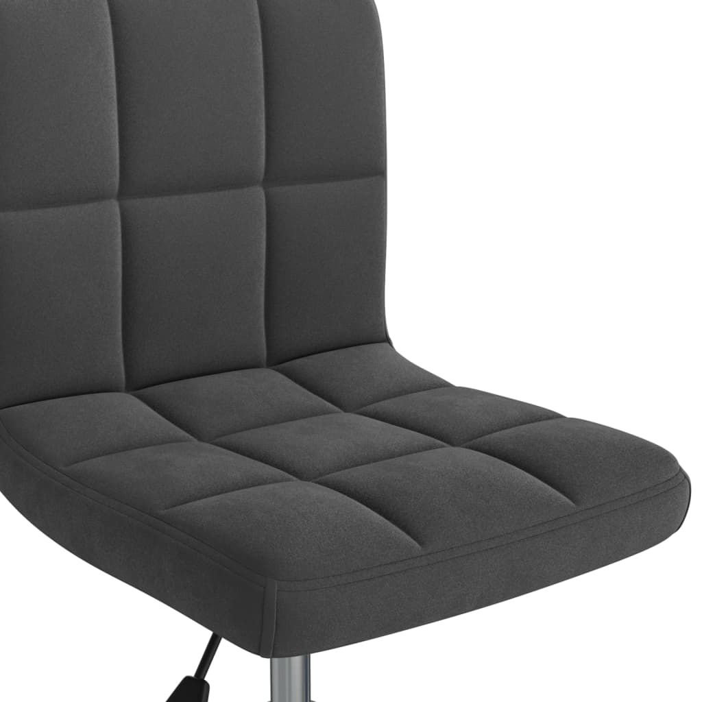 vidaXL Chaise de salle à manger pivotante velours noir