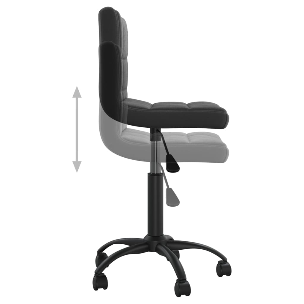 vidaXL Chaise de salle à manger pivotante velours noir