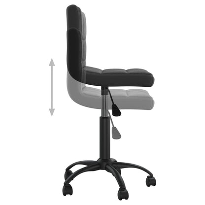 vidaXL Chaise de salle à manger pivotante velours noir
