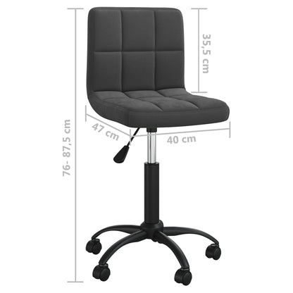 vidaXL Chaise de salle à manger pivotante velours noir