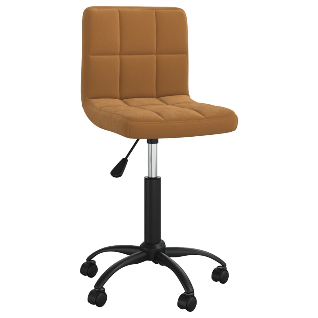 vidaXL Chaise de salle à manger pivotante velours marron