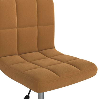 vidaXL Chaise de salle à manger pivotante velours marron