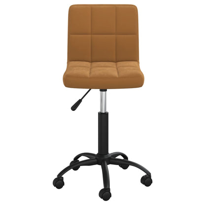vidaXL Chaise de salle à manger pivotante velours marron