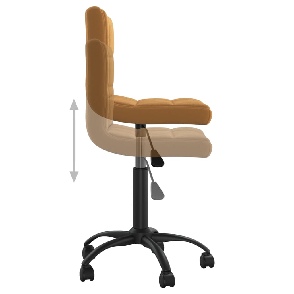 vidaXL Chaise de salle à manger pivotante velours marron