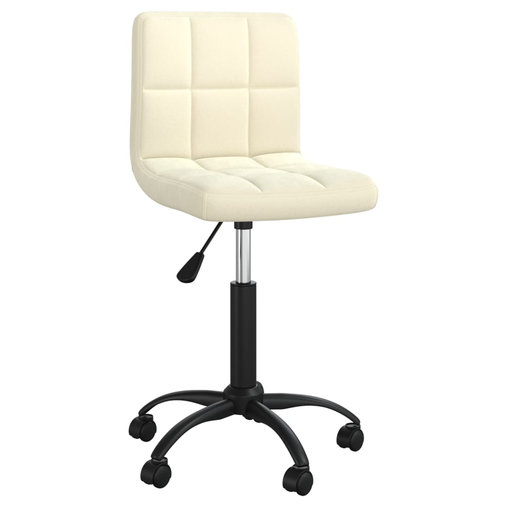 vidaXL Chaise de salle à manger pivotante crème velours