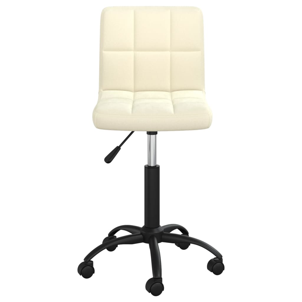 vidaXL Chaise de salle à manger pivotante crème velours