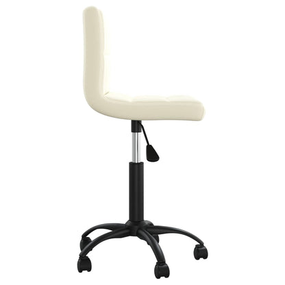 vidaXL Chaise de salle à manger pivotante crème velours