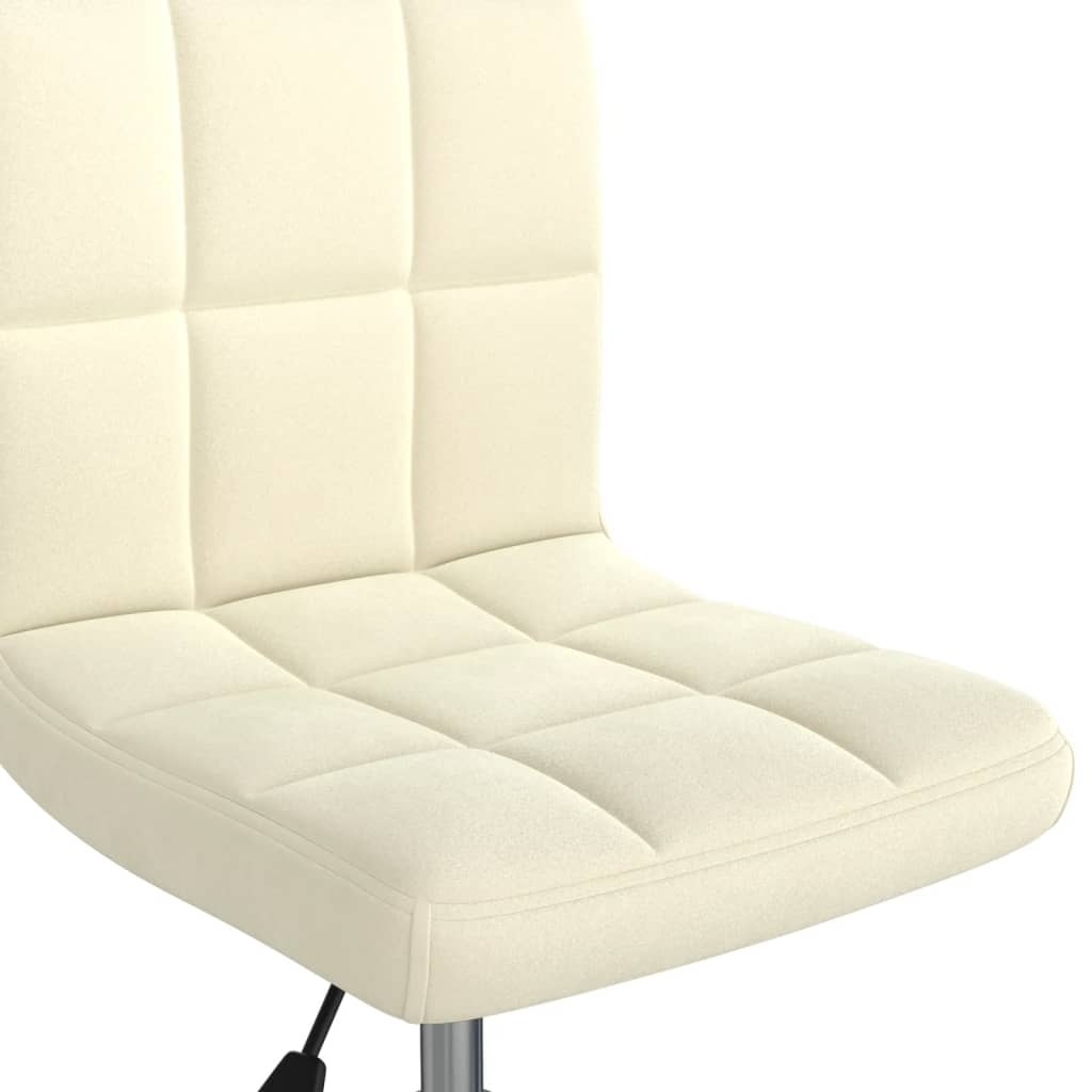 vidaXL Chaise de salle à manger pivotante crème velours