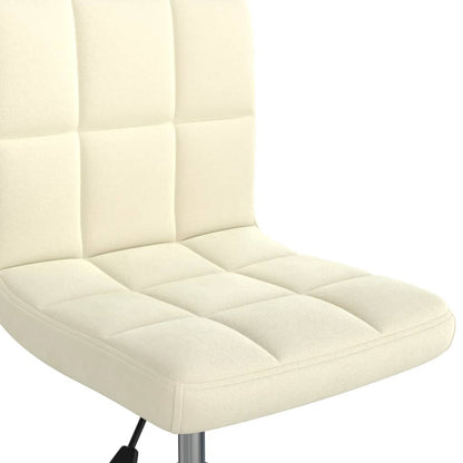 vidaXL Chaise de salle à manger pivotante crème velours
