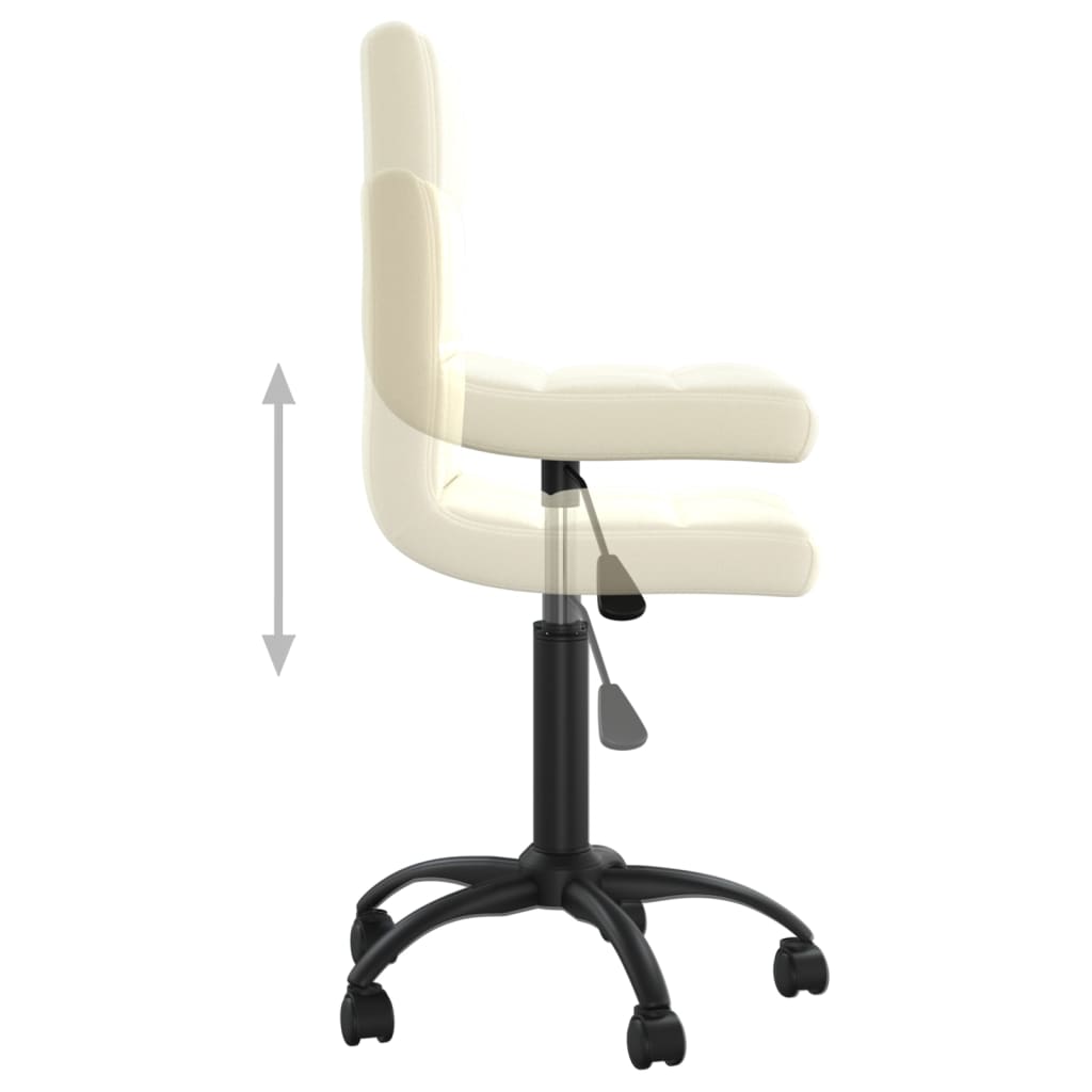 vidaXL Chaise de salle à manger pivotante crème velours
