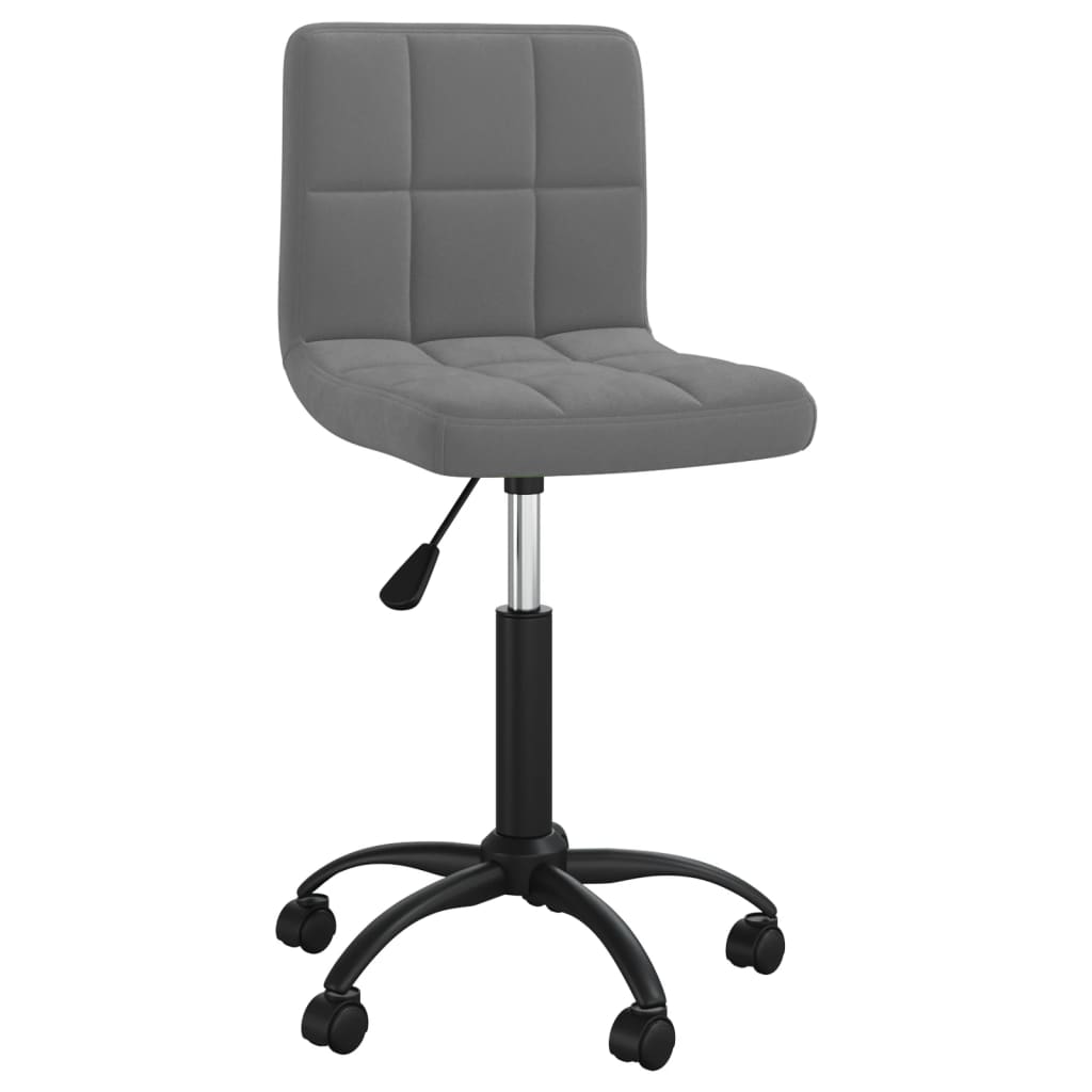 vidaXL Chaise de salle à manger pivotante velours gris foncé