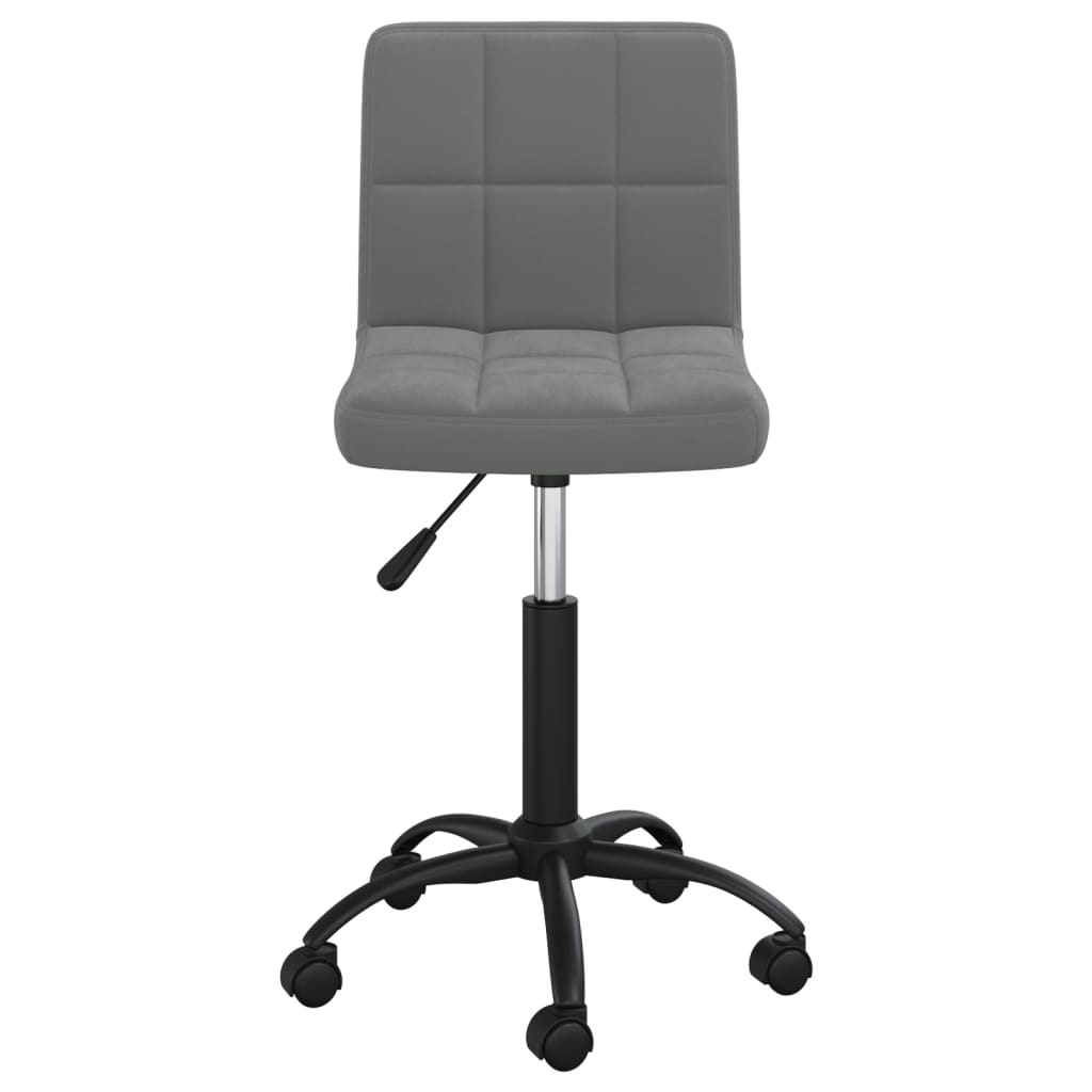 vidaXL Chaise de salle à manger pivotante velours gris foncé