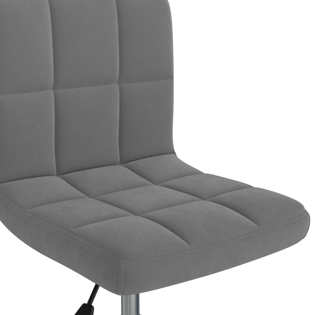 vidaXL Chaise de salle à manger pivotante velours gris foncé