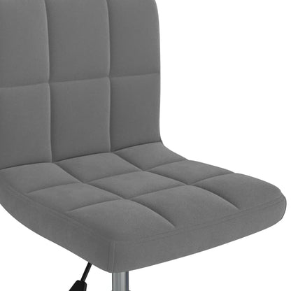 vidaXL Chaise de salle à manger pivotante velours gris foncé