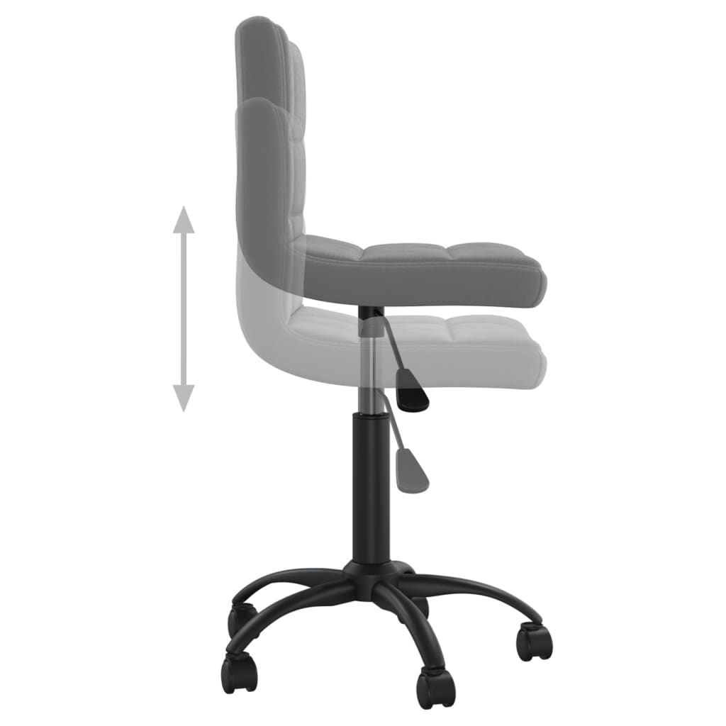 vidaXL Chaise de salle à manger pivotante velours gris foncé