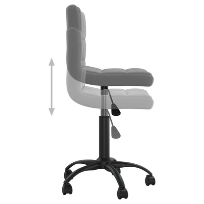 vidaXL Chaise de salle à manger pivotante velours gris foncé