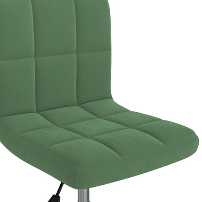 vidaXL Chaise de salle à manger pivotante Vert foncé Velours