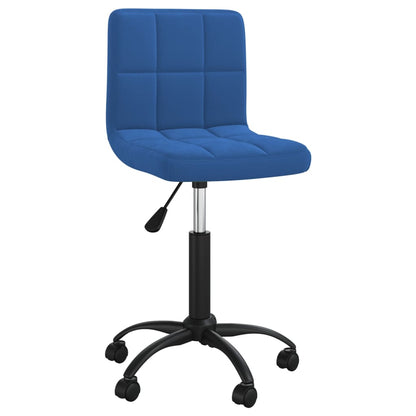 vidaXL Chaise de salle à manger pivotante velours bleu
