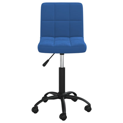 vidaXL Chaise de salle à manger pivotante velours bleu