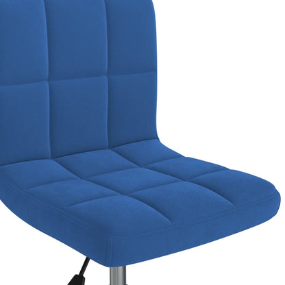 vidaXL Chaise de salle à manger pivotante velours bleu