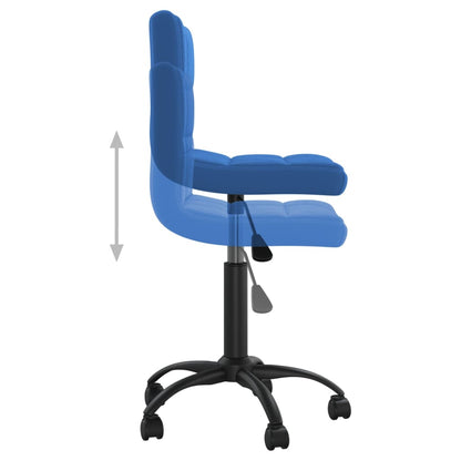 vidaXL Chaise de salle à manger pivotante velours bleu