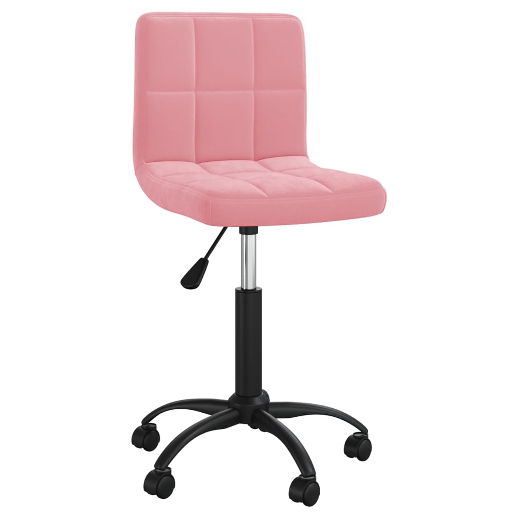 vidaXL Chaise de salle à manger pivotante velours rose
