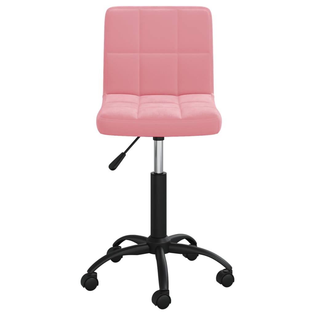 vidaXL Chaise de salle à manger pivotante velours rose