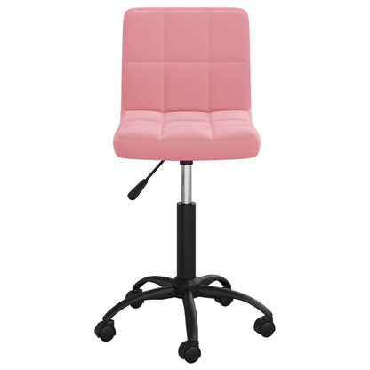 vidaXL Chaise de salle à manger pivotante velours rose