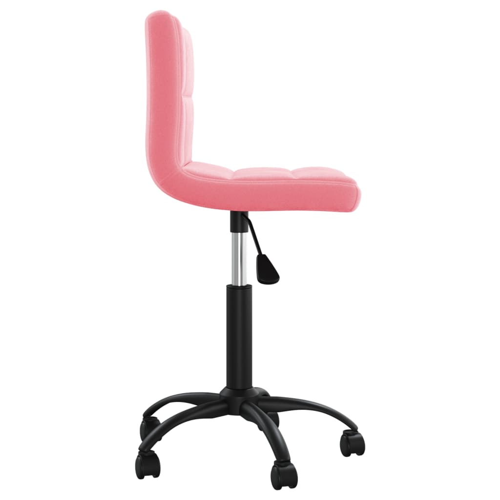 vidaXL Chaise de salle à manger pivotante velours rose
