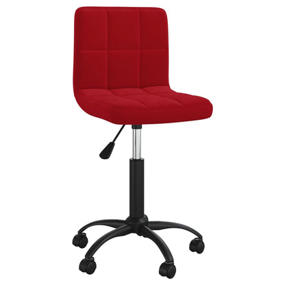 vidaXL Chaise de salle à manger pivotante velours rouge vin