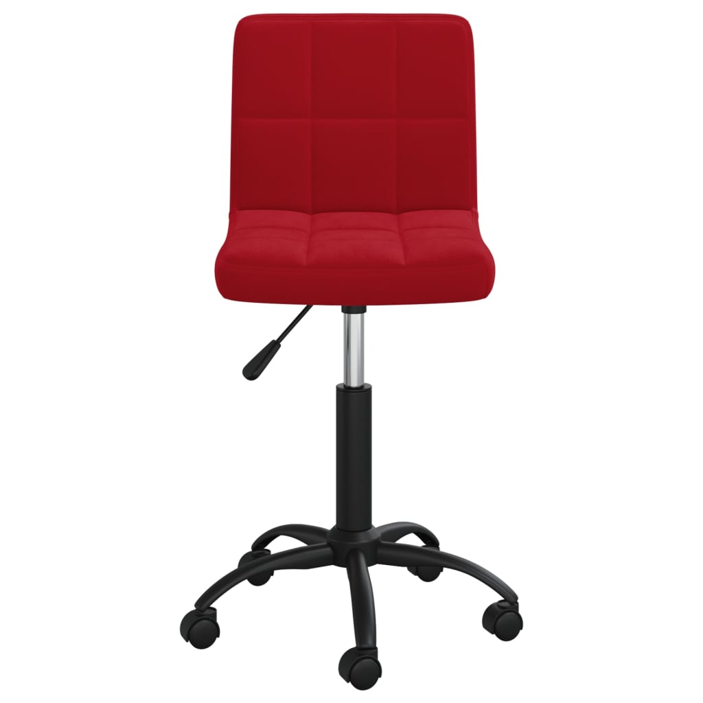 vidaXL Chaise de salle à manger pivotante velours rouge vin