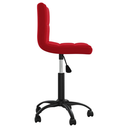 vidaXL Chaise de salle à manger pivotante velours rouge vin
