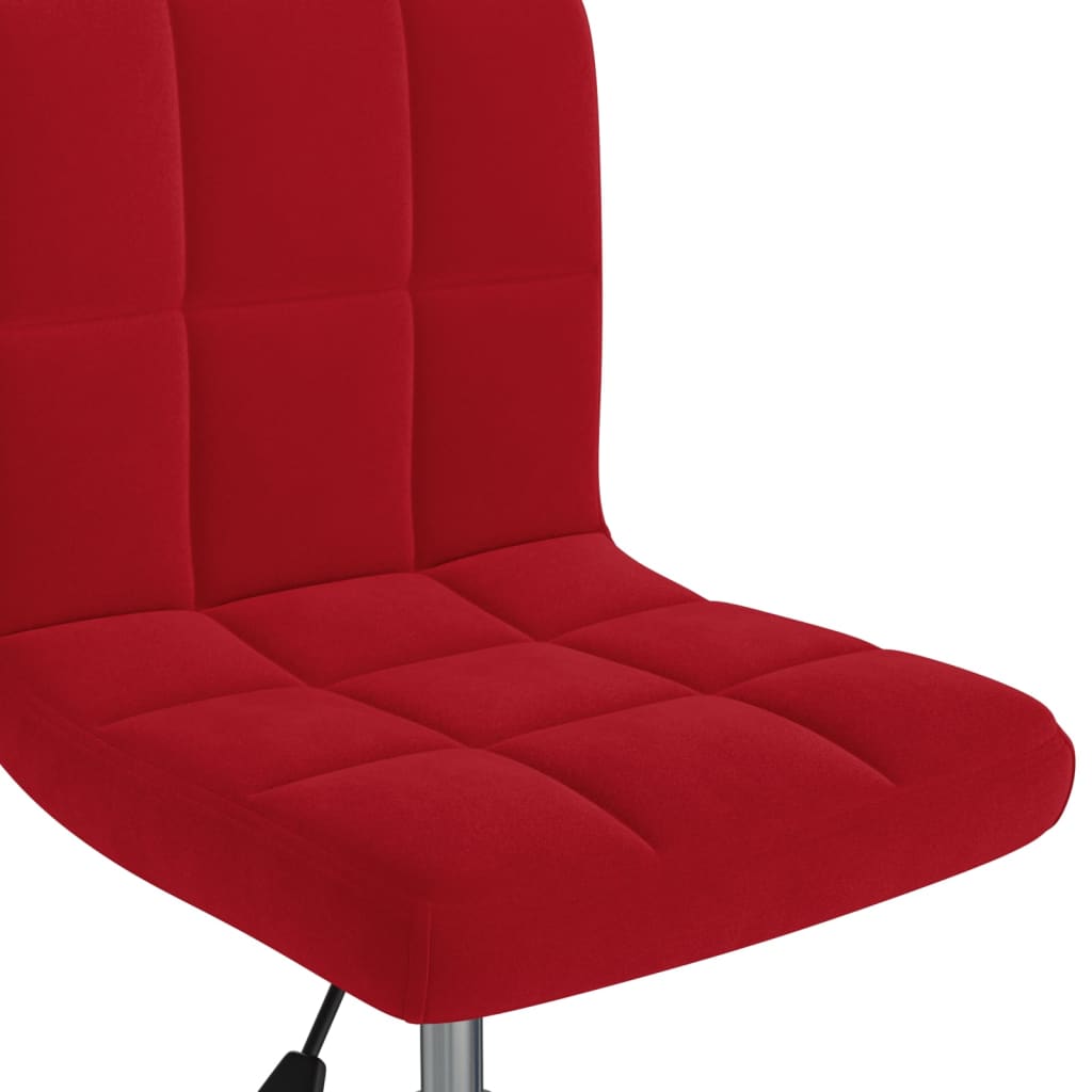 vidaXL Chaise de salle à manger pivotante velours rouge vin