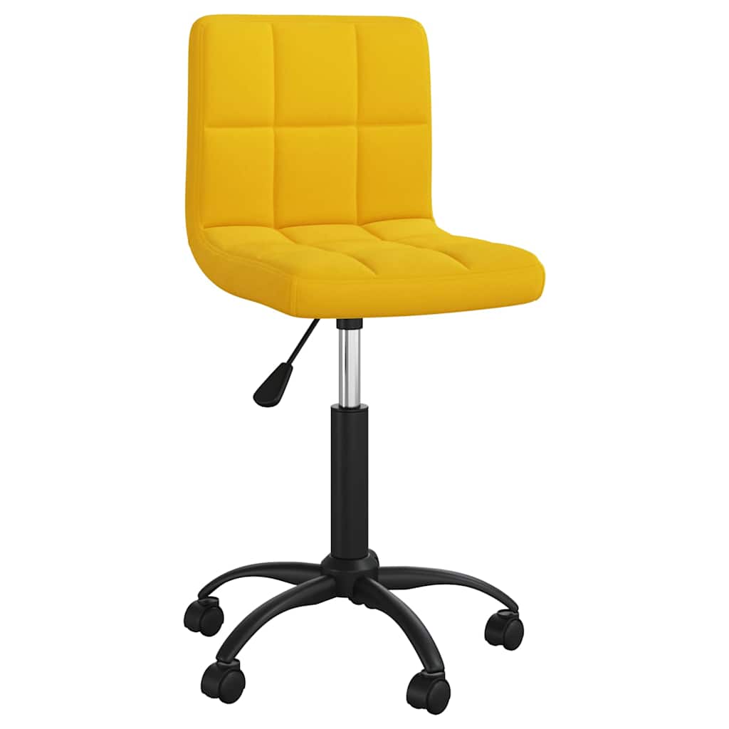 vidaXL Chaise de salle à manger pivotante velours jaune moutarde