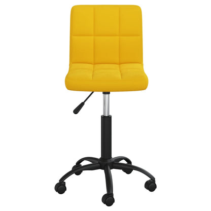 vidaXL Chaise de salle à manger pivotante velours jaune moutarde