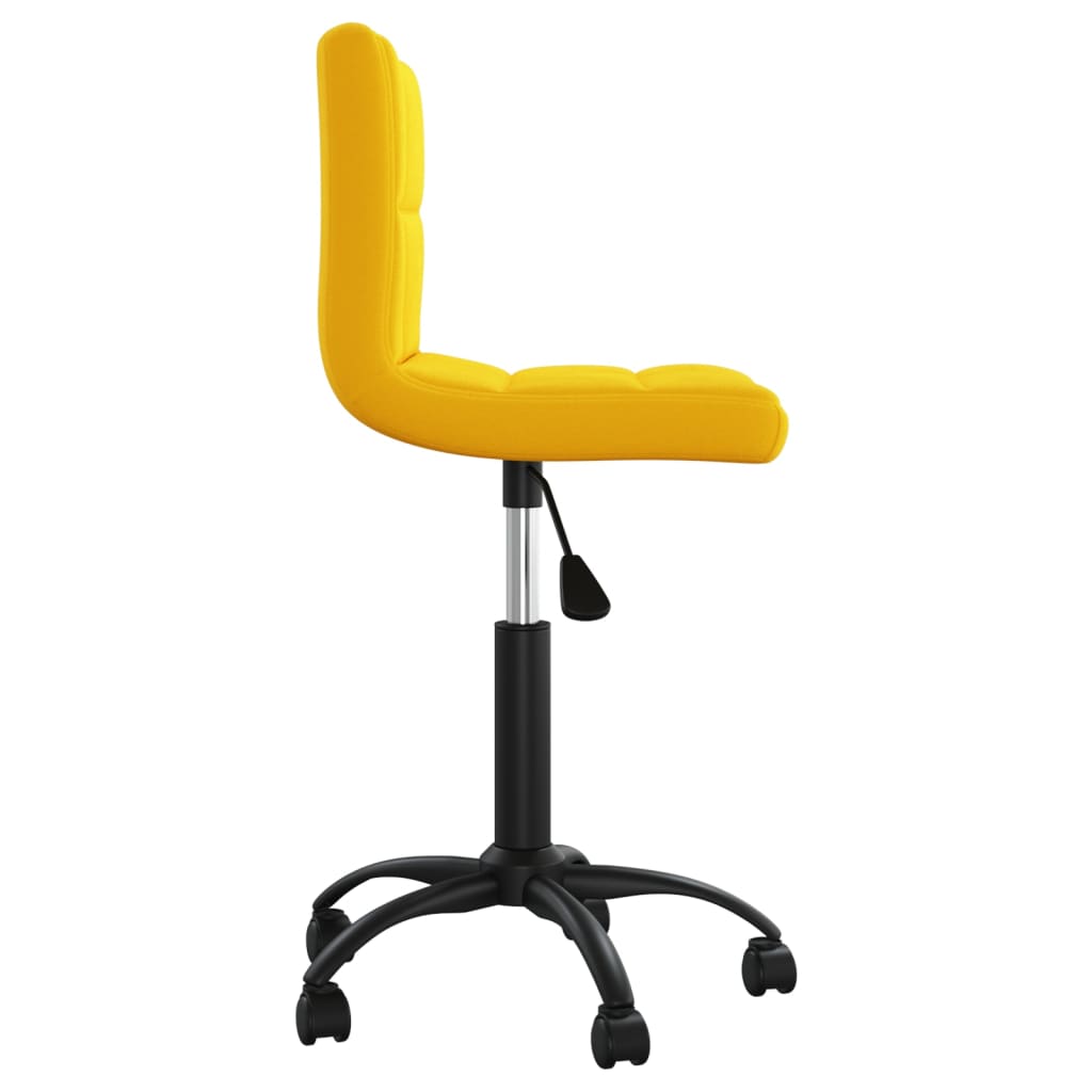 vidaXL Chaise de salle à manger pivotante velours jaune moutarde