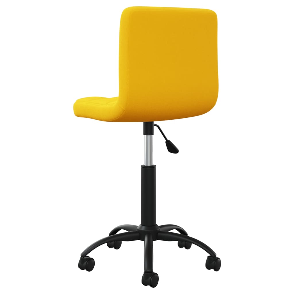 vidaXL Chaise de salle à manger pivotante velours jaune moutarde