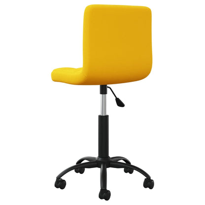 vidaXL Chaise de salle à manger pivotante velours jaune moutarde