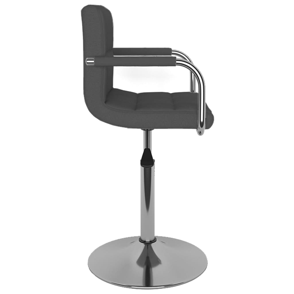 vidaXL Chaise de salle à manger gris foncé tissu