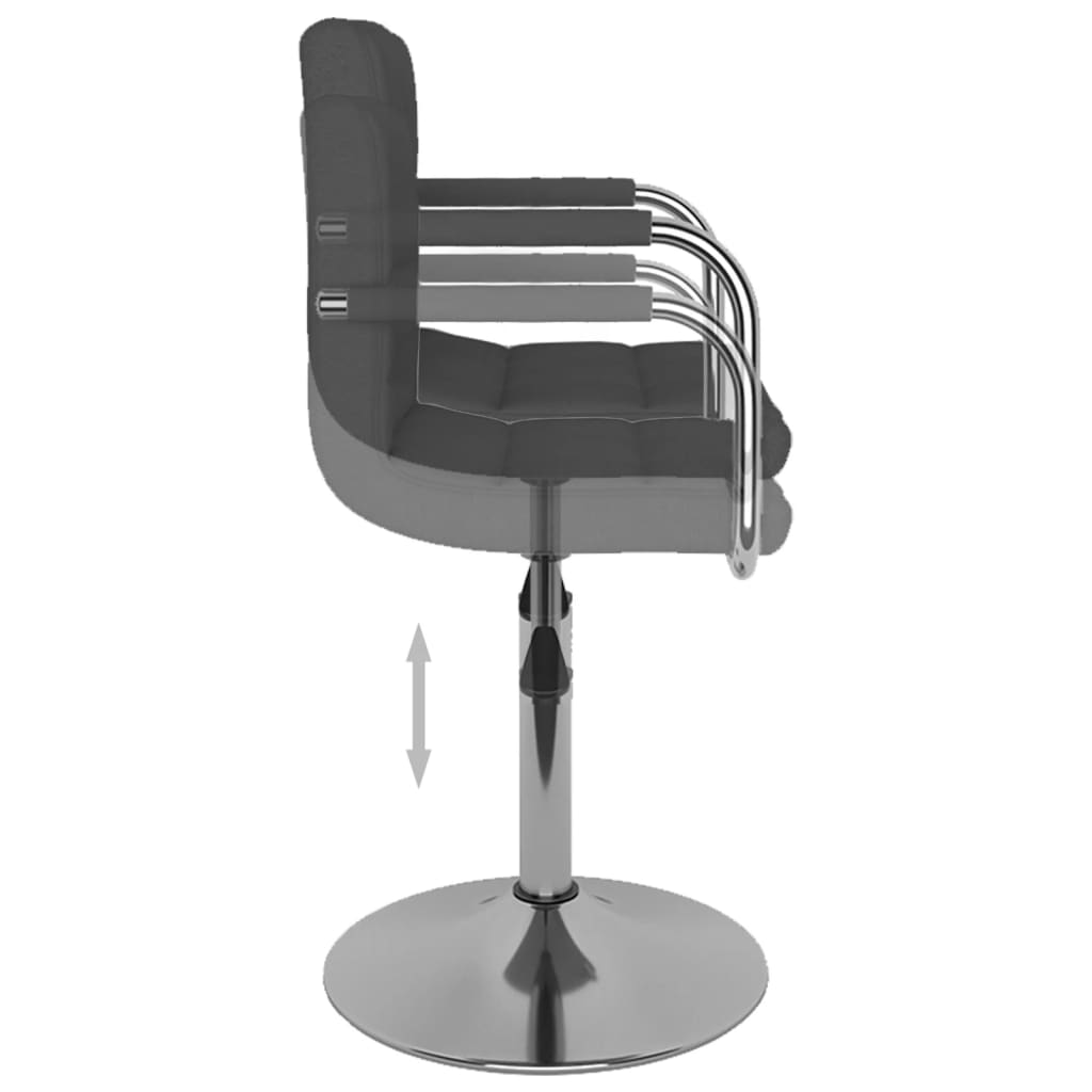 vidaXL Chaise de salle à manger gris foncé tissu
