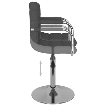 vidaXL Chaise de salle à manger gris foncé tissu