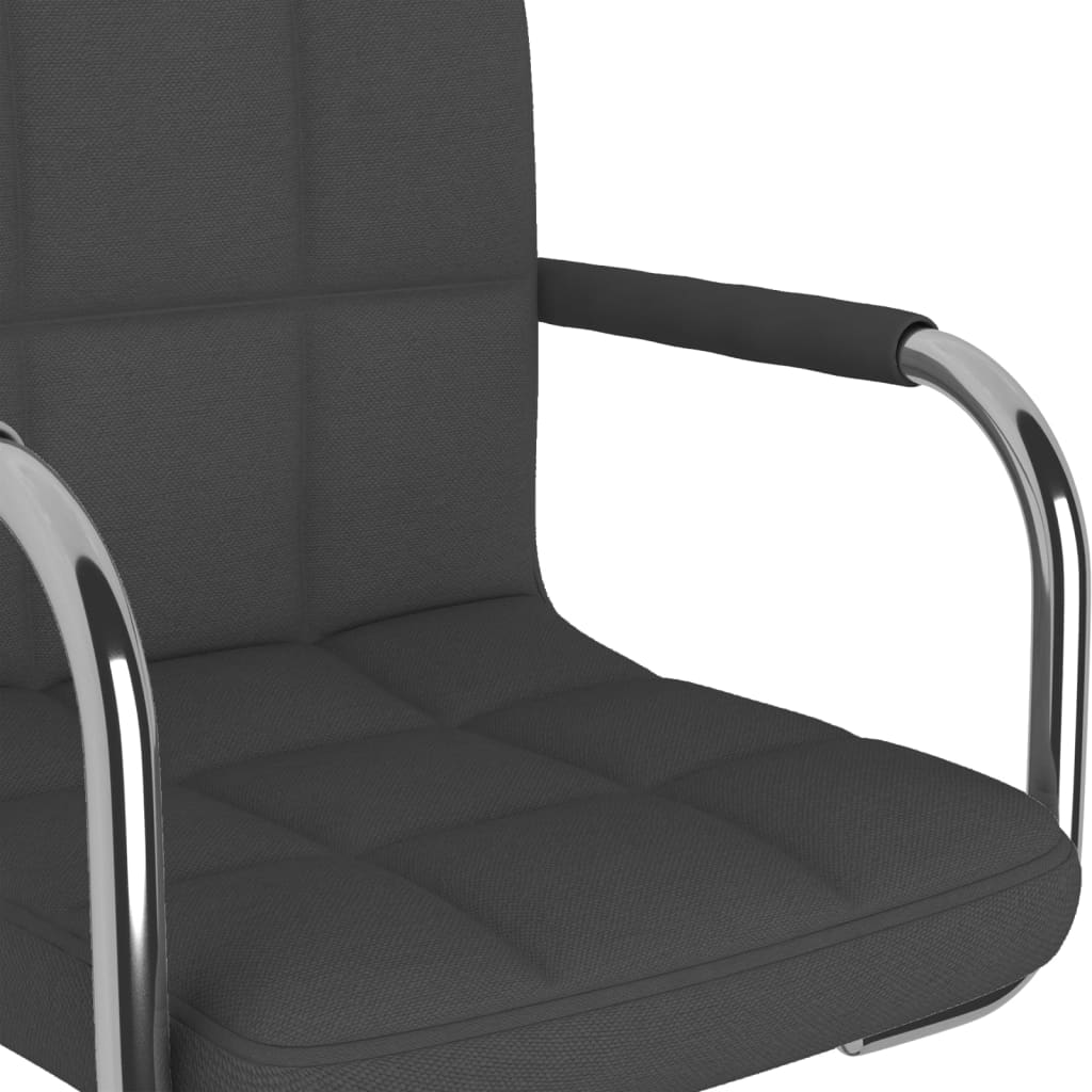 vidaXL Chaise de salle à manger gris foncé tissu