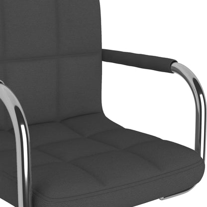 vidaXL Chaise de salle à manger gris foncé tissu