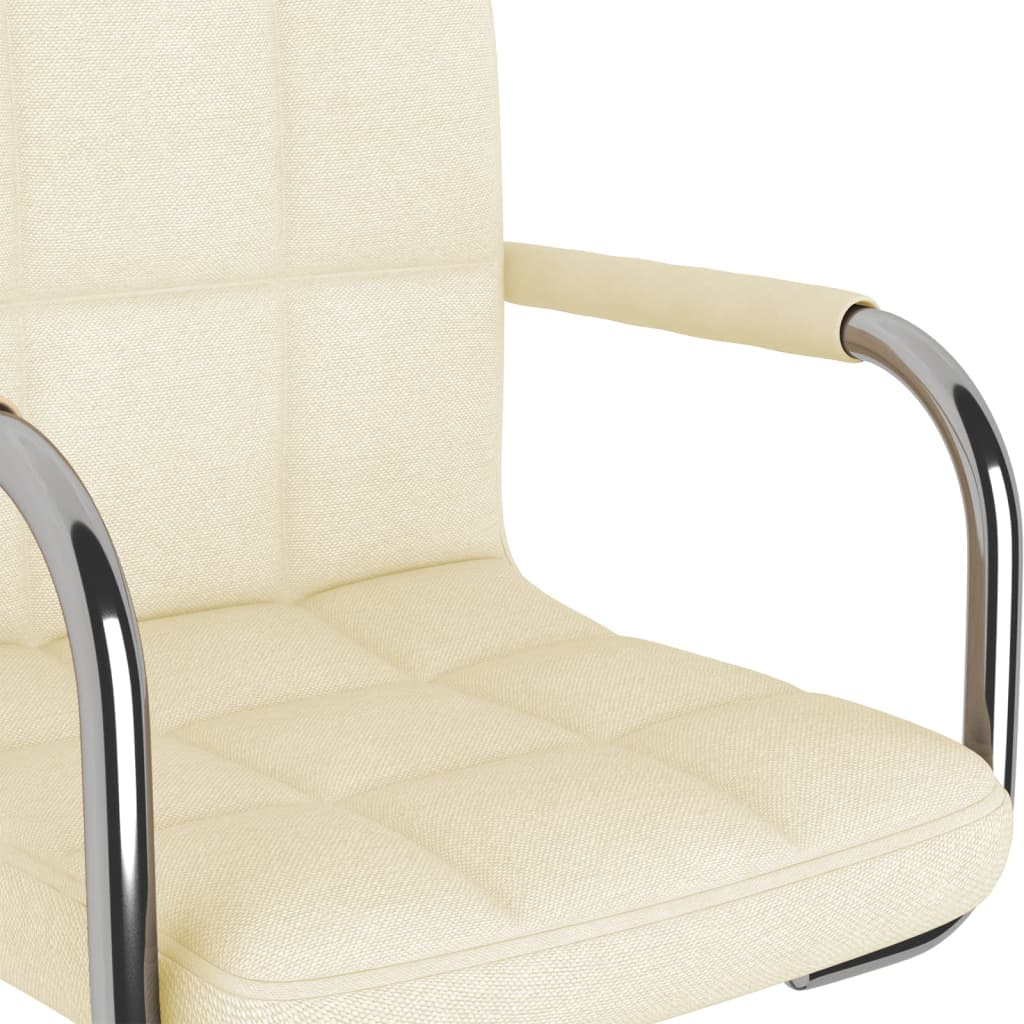 vidaXL Esszimmerstuhl Creme Stoff