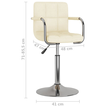 vidaXL Esszimmerstuhl Creme Stoff